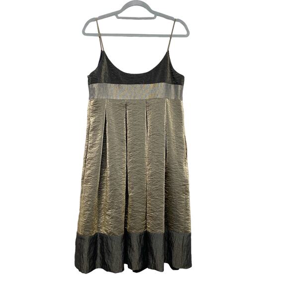 Laundry Shelli Segal Womens Size 10 Metallic Box Pleat Babydoll Dress - Picture 6 of 6